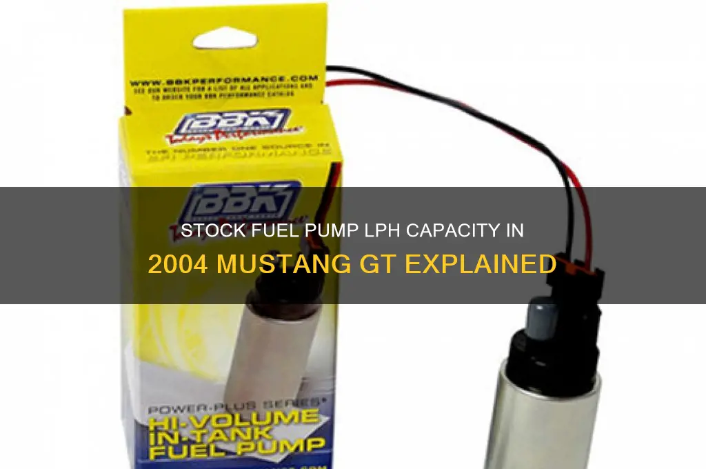 how many lph stock fuel pump 04 mustang gt