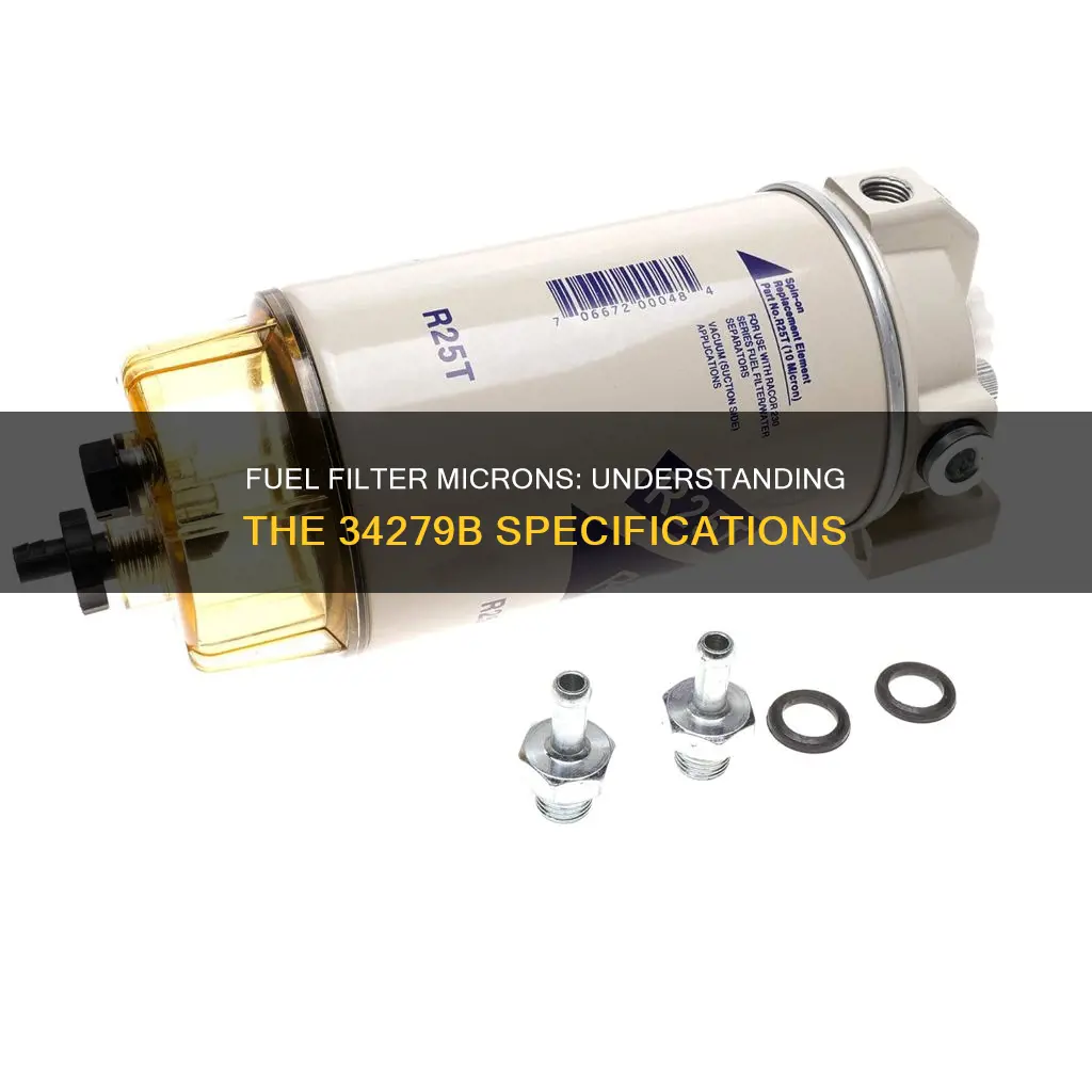 how many micron is 34279b fuel filter