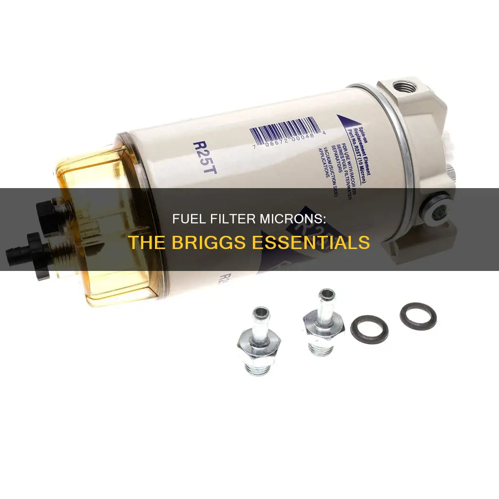 how many microns is briggs fuel filter