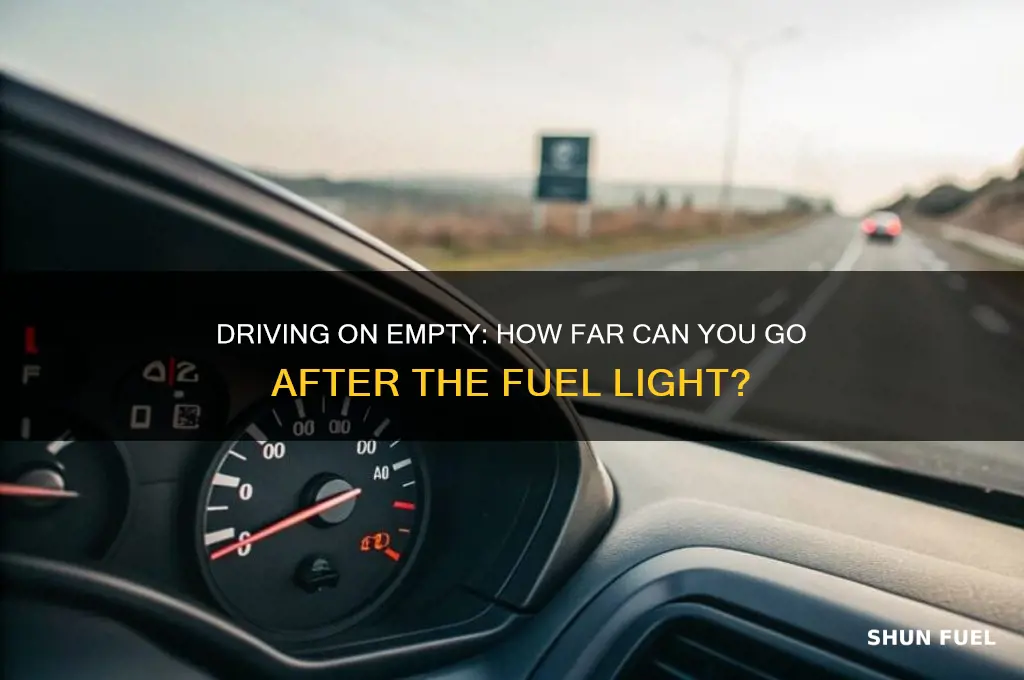 how many miles can i drive accord fuel light on