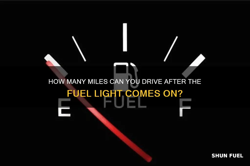 how many miles fuel light