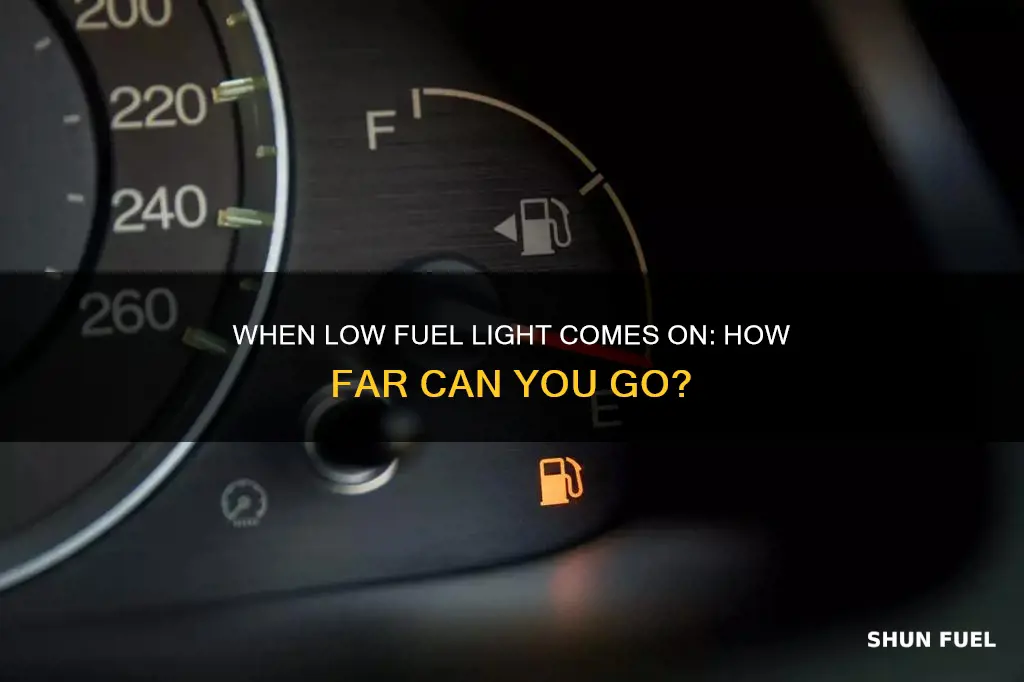 how many miles when car says low fuel
