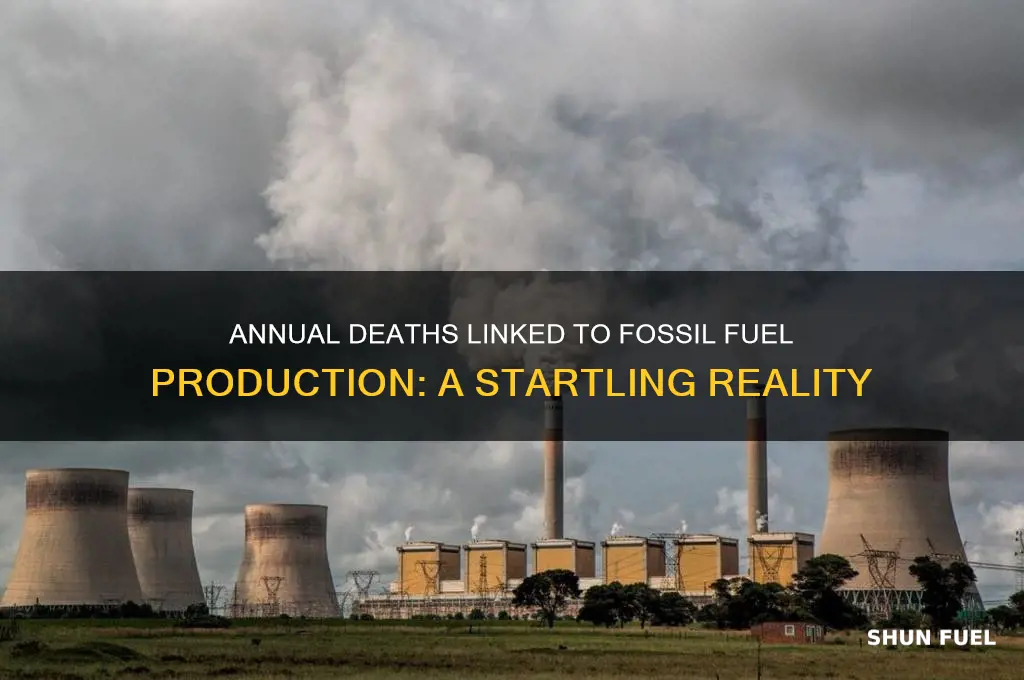 how many people die a year from fossil fuel production