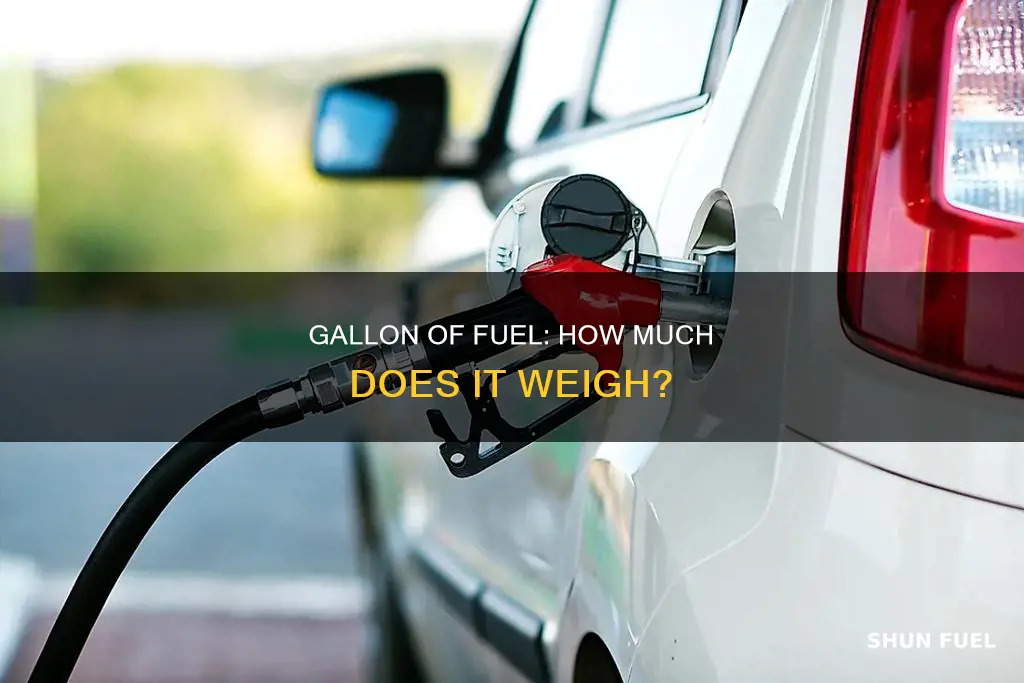 how many pounds is 1 gallon of fuel for car