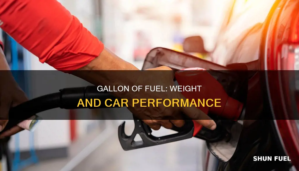 how many pounds is 1 gallon of fuel for car