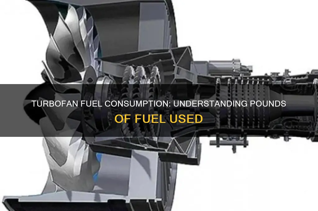 how many pounds of fuel are used turbofans