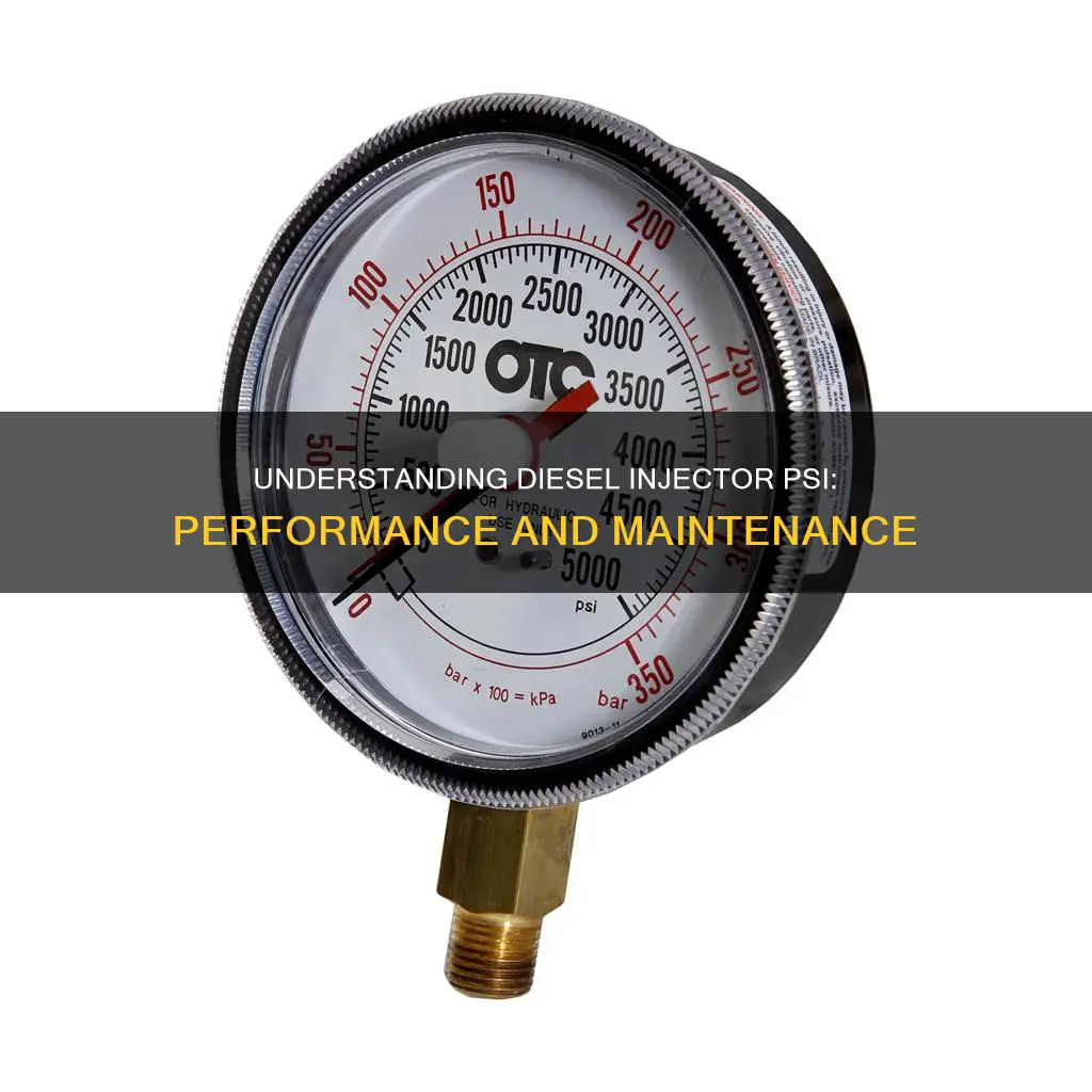how many psi does a diesel fuel injector have