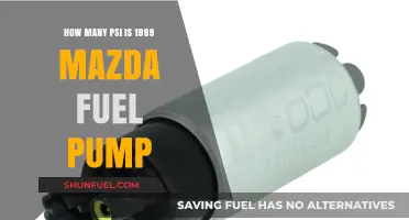 1999 Mazda Fuel Pump PSI: Understanding the Pressure Specifications
