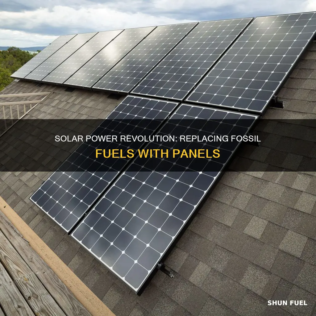 how many solar panels to replace fossil fuels