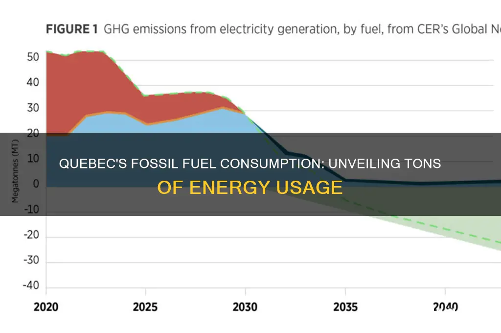 how many tons of fossil fuels has quebec used