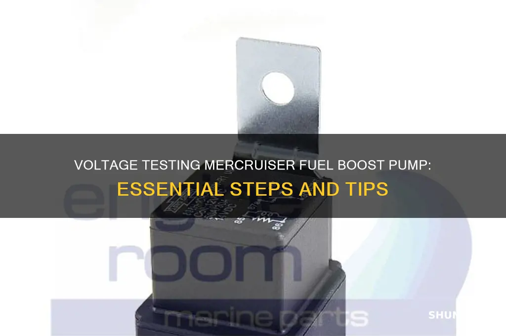 how many voltage test mercruiser fuel boost pump