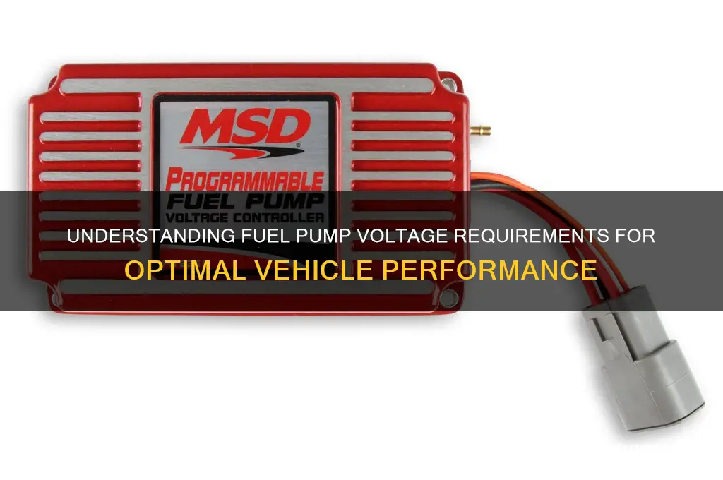how many volts are fuel pumps