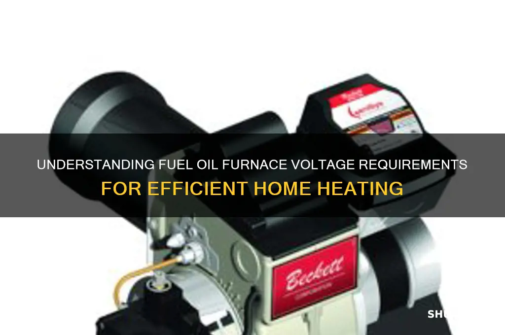 how many volts does a fuel oil furnace use