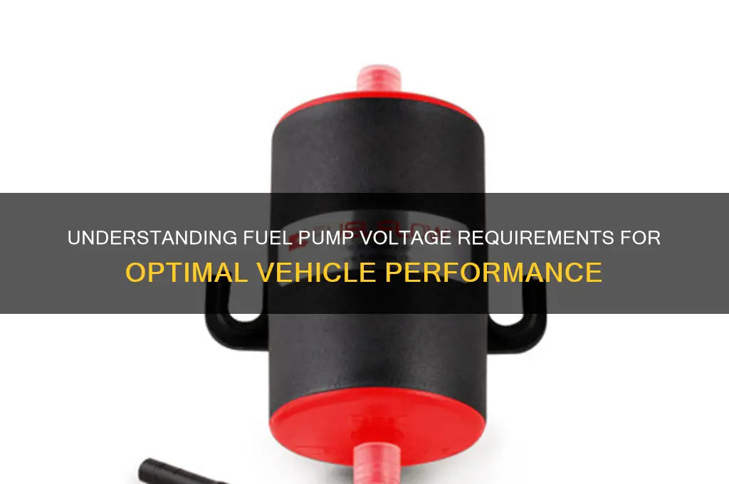 how many volts does a fuel pump need
