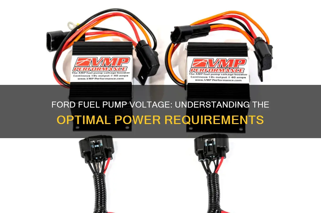 how many volts ford fuel pump