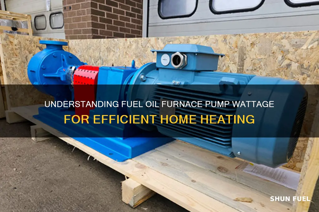 how many watts fuel oil furnace pumps