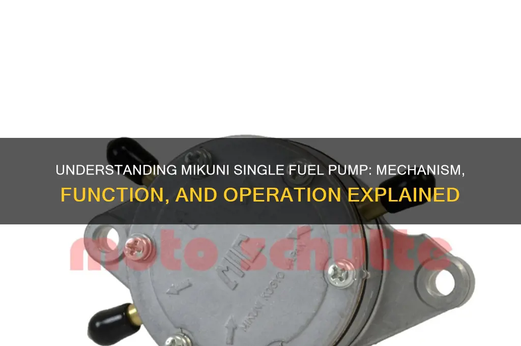 how mikuni type single fuel pump works