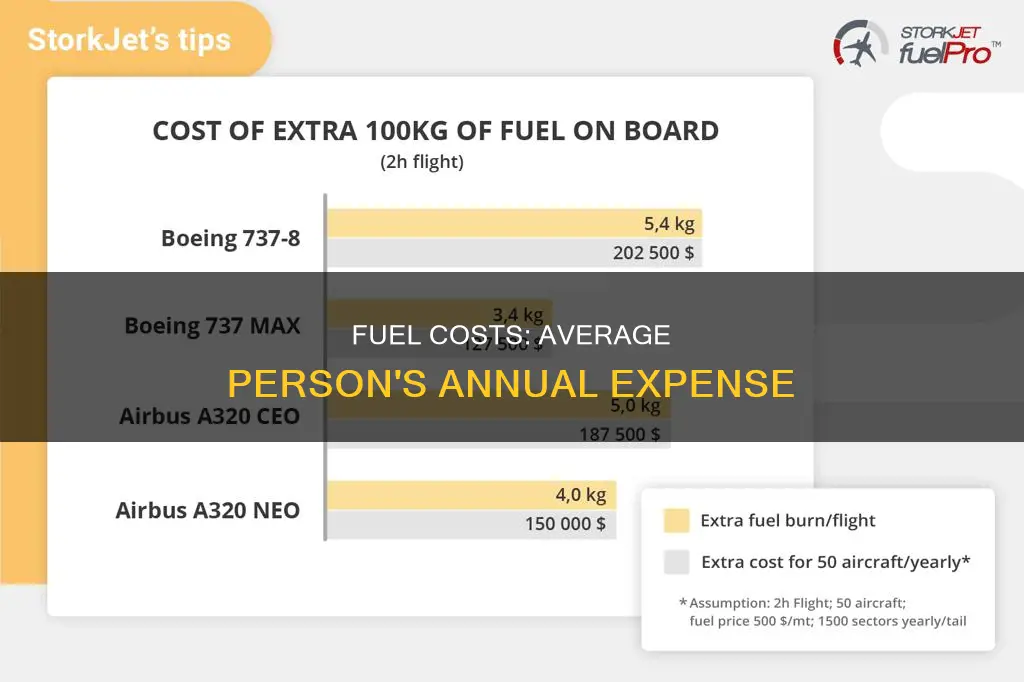 how much an average person pays for fuel a year