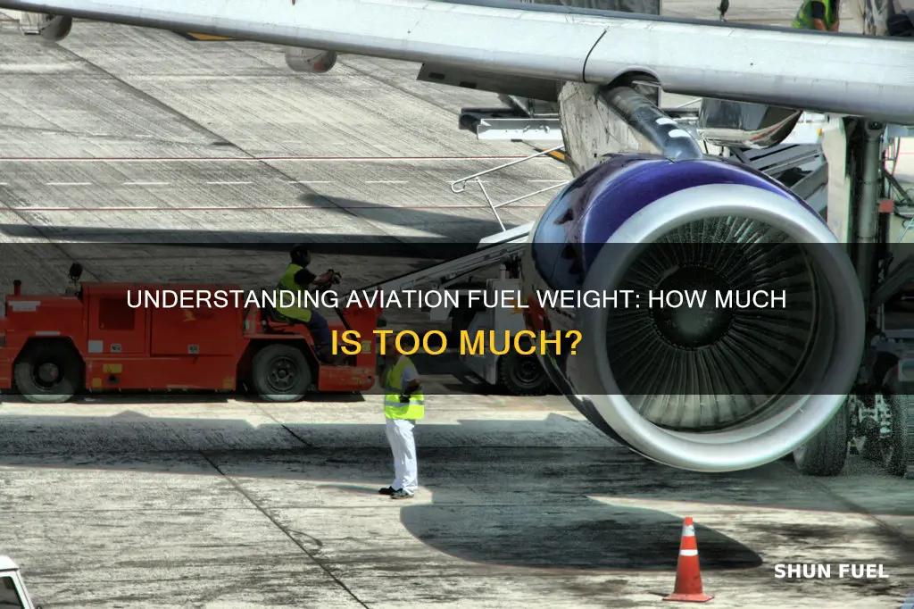 how much aviation fuel weight
