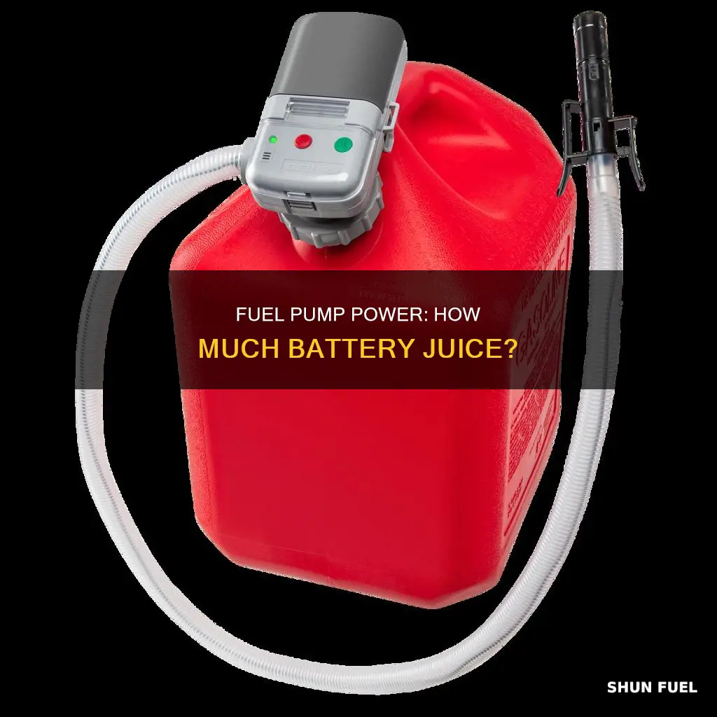 how much battery power does a fuel pump need