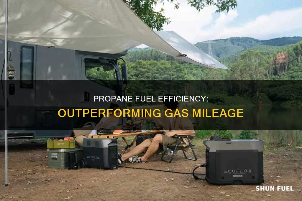 how much better is propane fuel mileage than gas