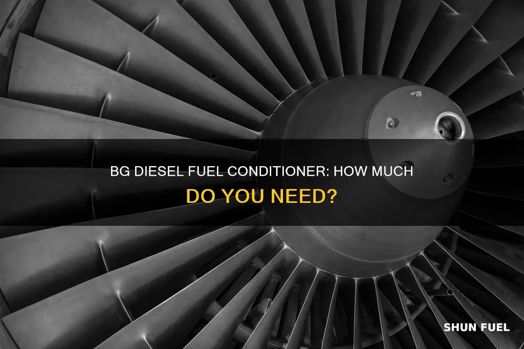 how much bg diesel fuel conditioner with lubricity per gallon