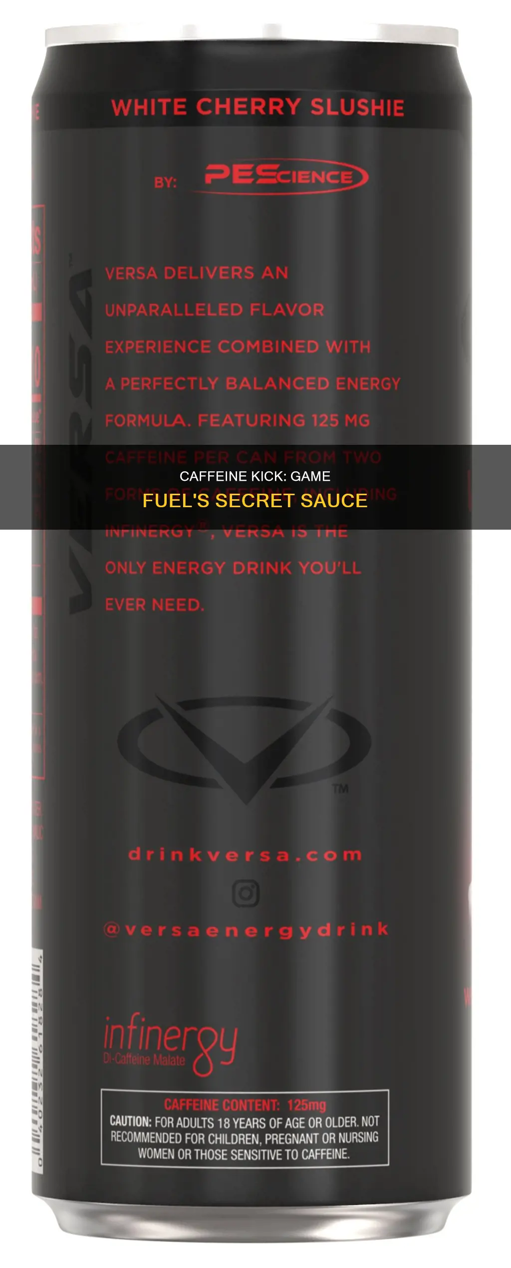 how much caffeine is in a can of game fuel