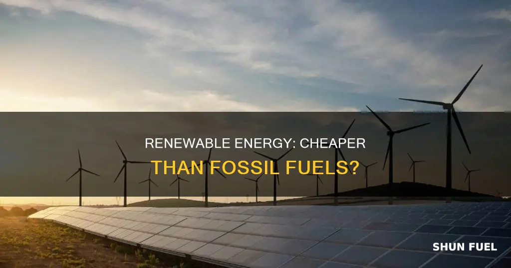 how much cheaper is renewable energy compared to fossil fuels