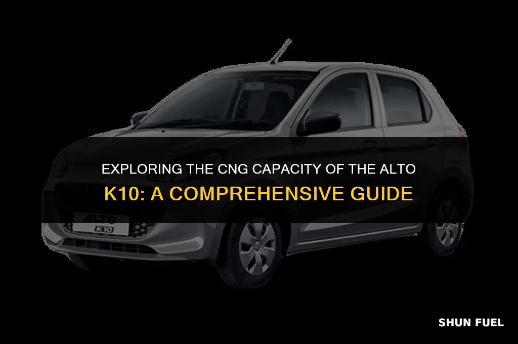 how much cng can be filled in alto k10