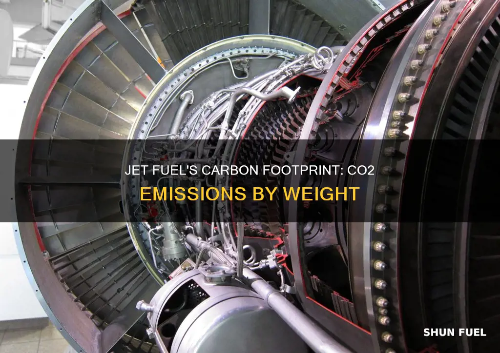 how much co2 is emmitted per kg of jet fuel