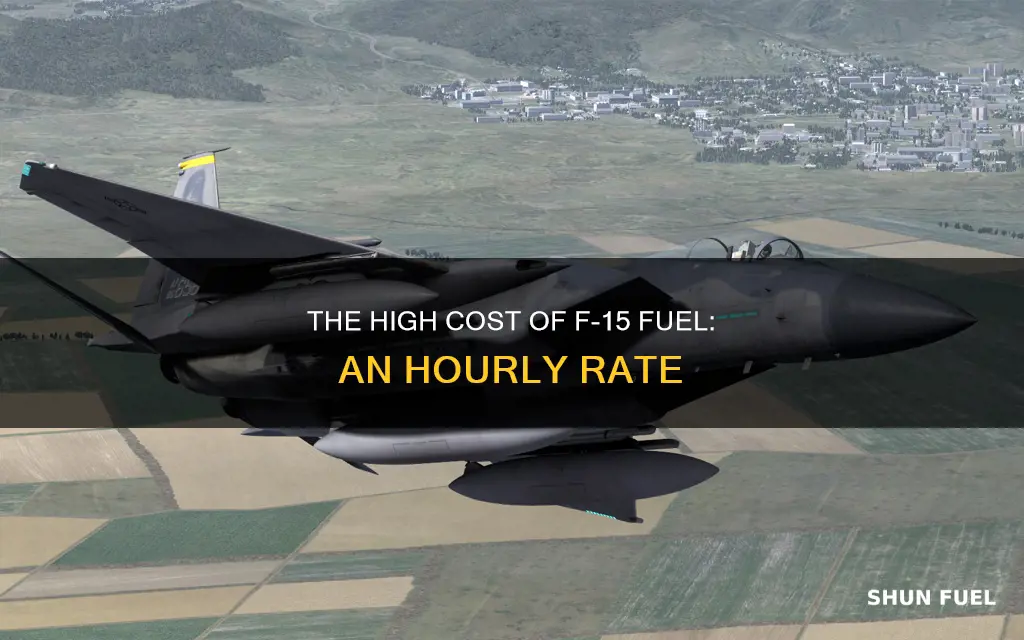 how much cost fuel 1 hour of f15 flight