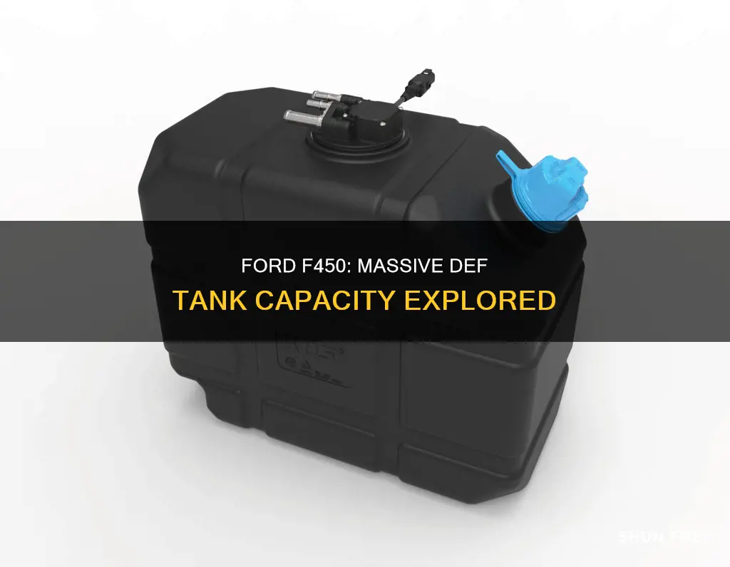 how much def fuel tank hold in a ford f450