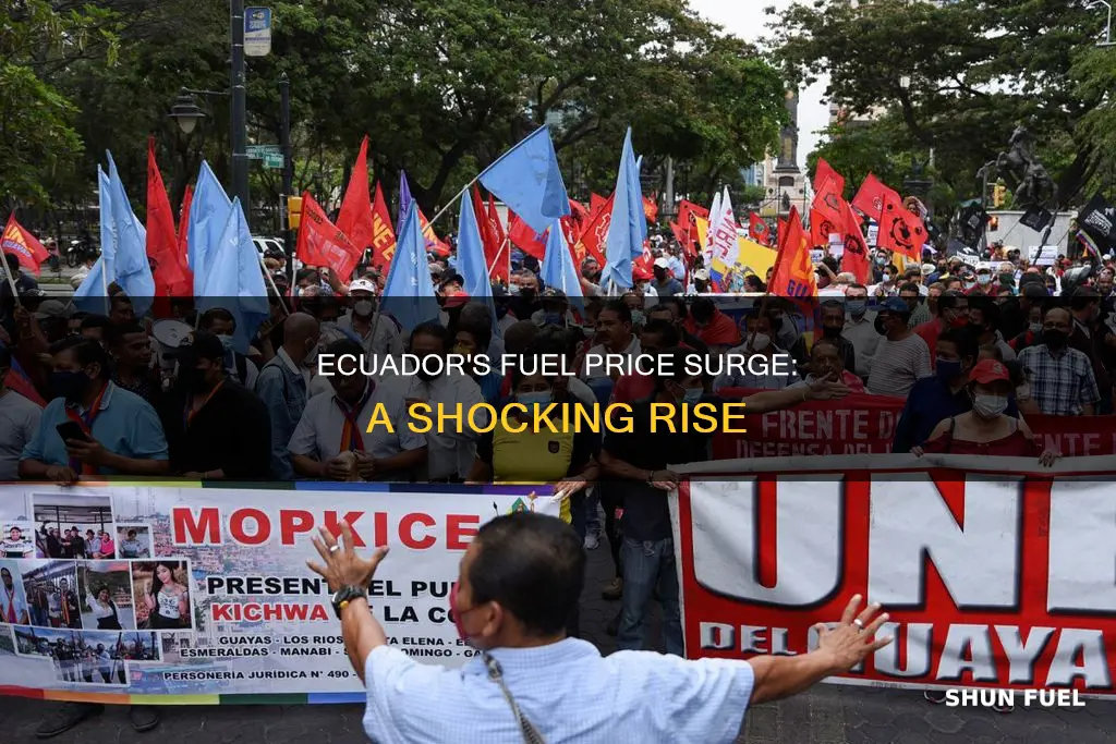 how much did ecuadorian fuel prices rise