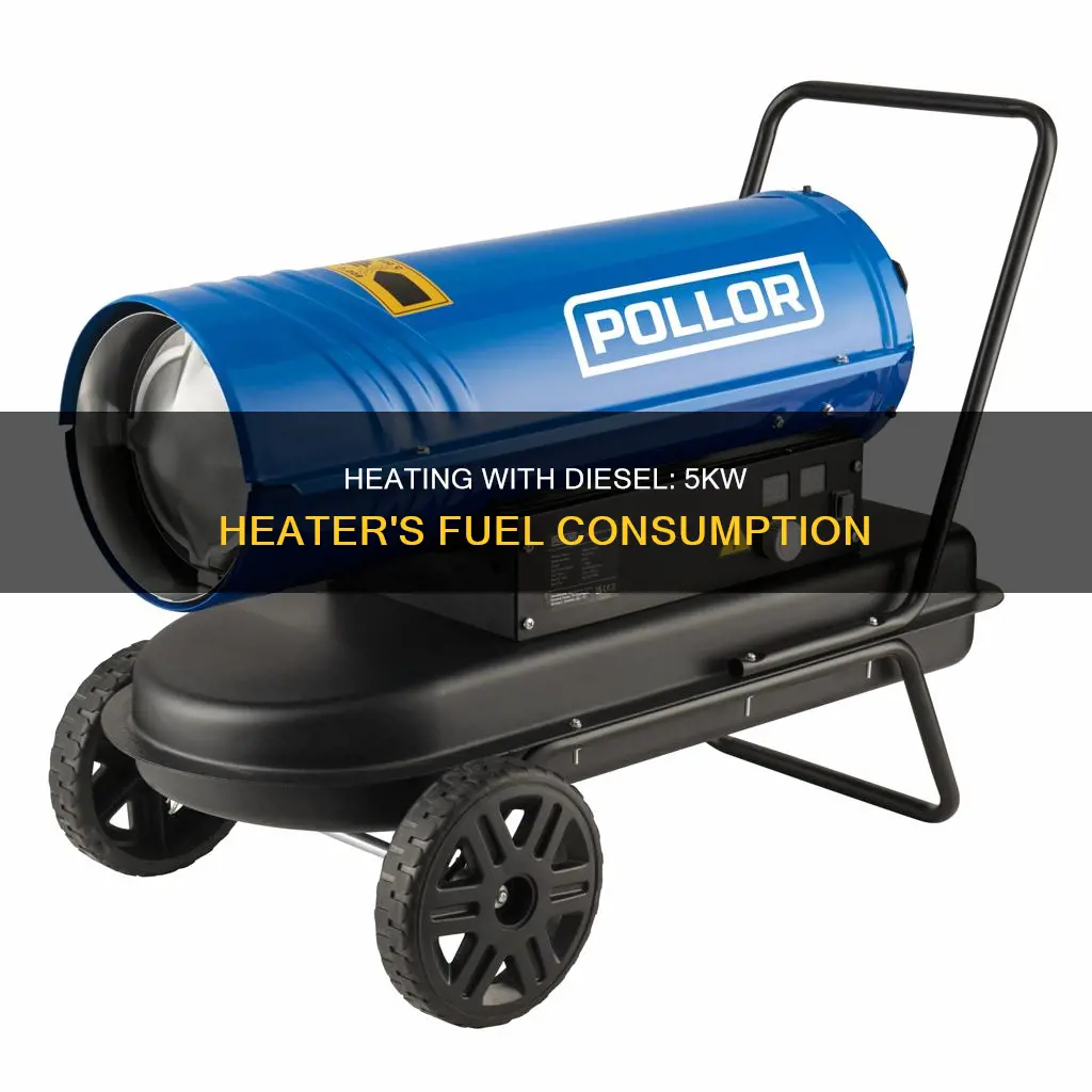 how much diesel fuel does a 5 kw heater sue