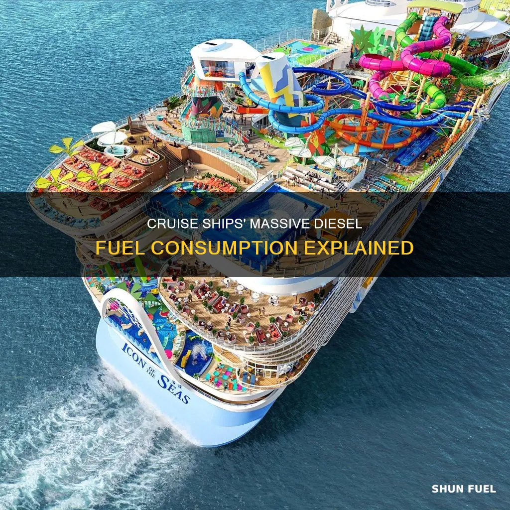 how much diesel fuel does a cruise ship hold