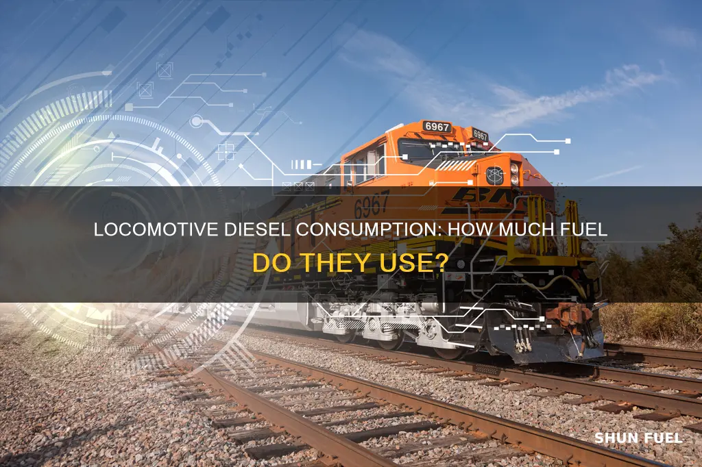 how much diesel fuel does a locomotive use
