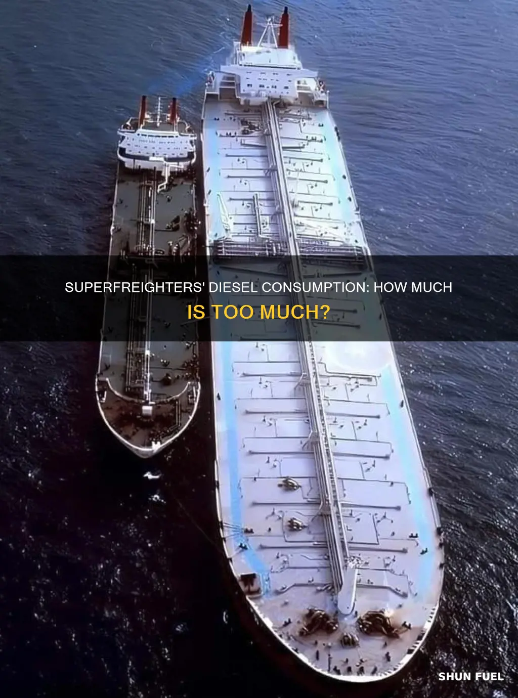 how much diesel fuel does an ocean superfreighter burn