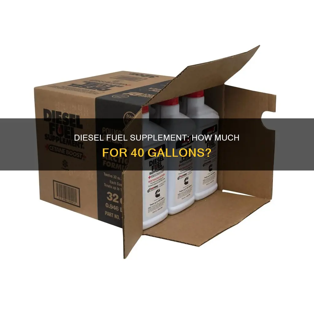 how much diesel fuel supplement goes in 40 gal