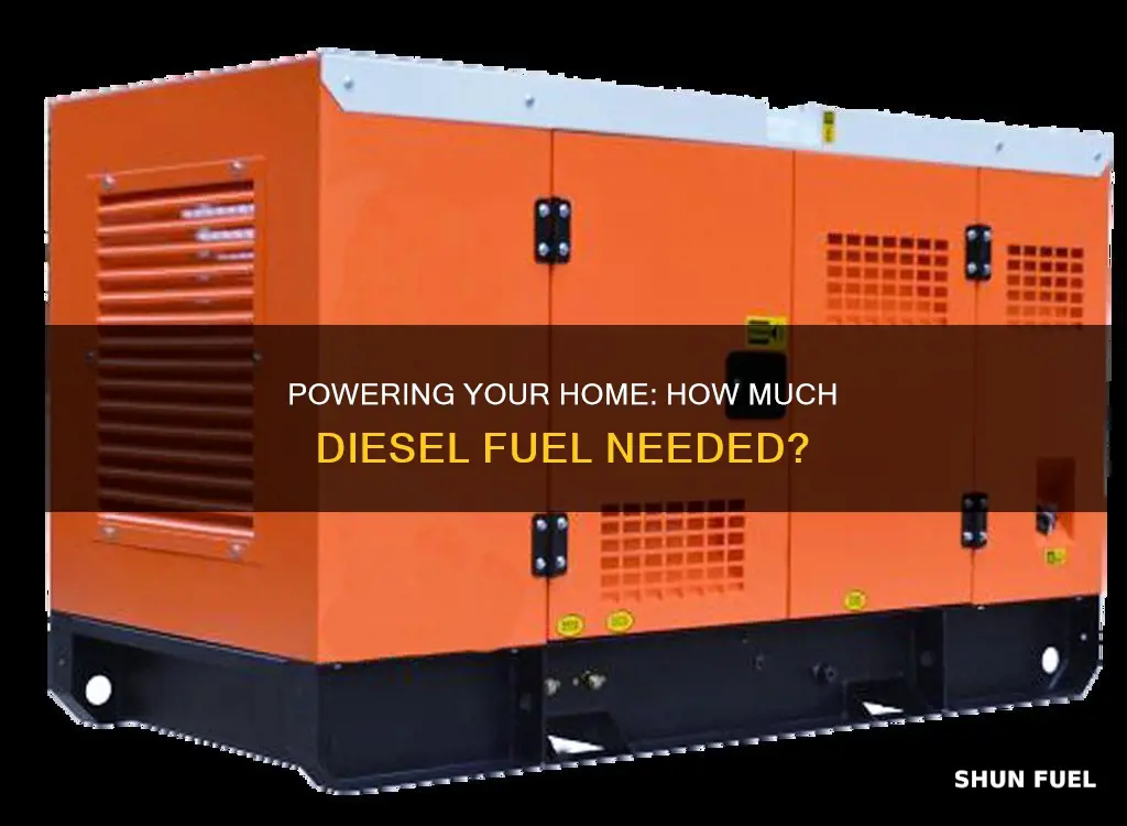 how much diesel fuel to power one home