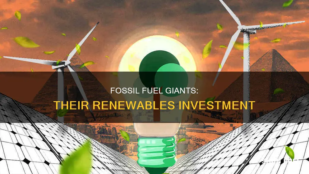 how much do fossil fuel companies invest in renewables