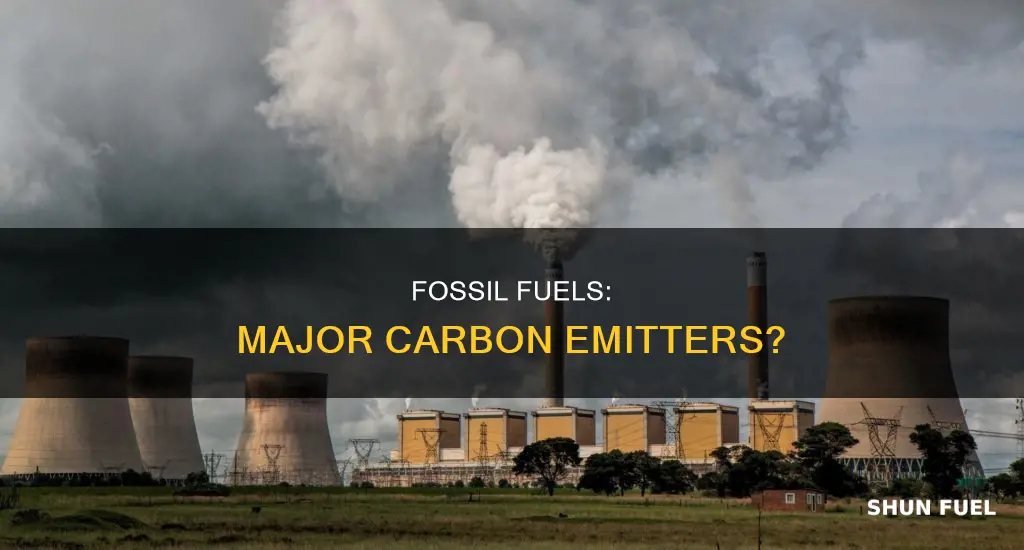 how much do fossil fuels contribute to carbon emissions