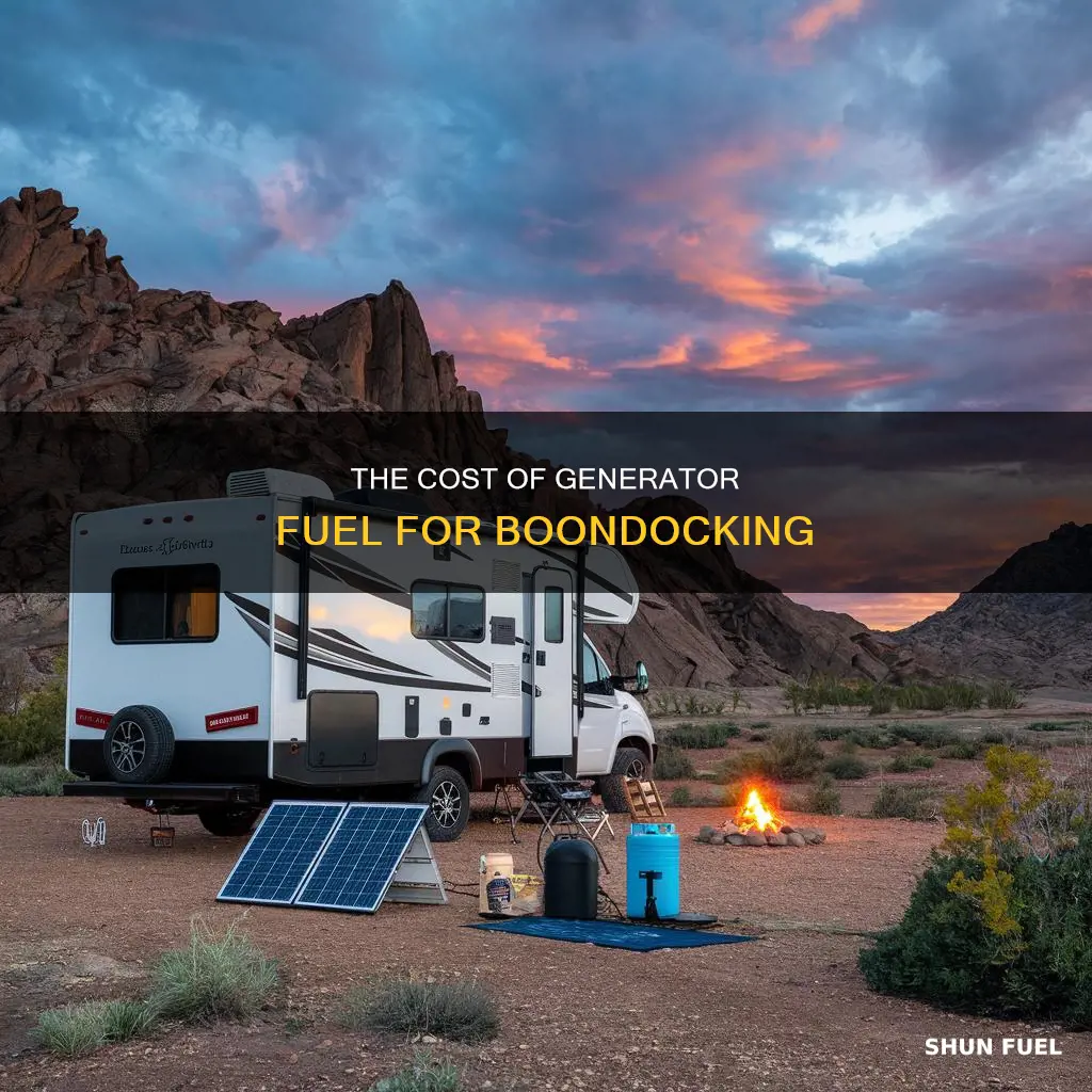 how much do you spend on generator fuel to boondock