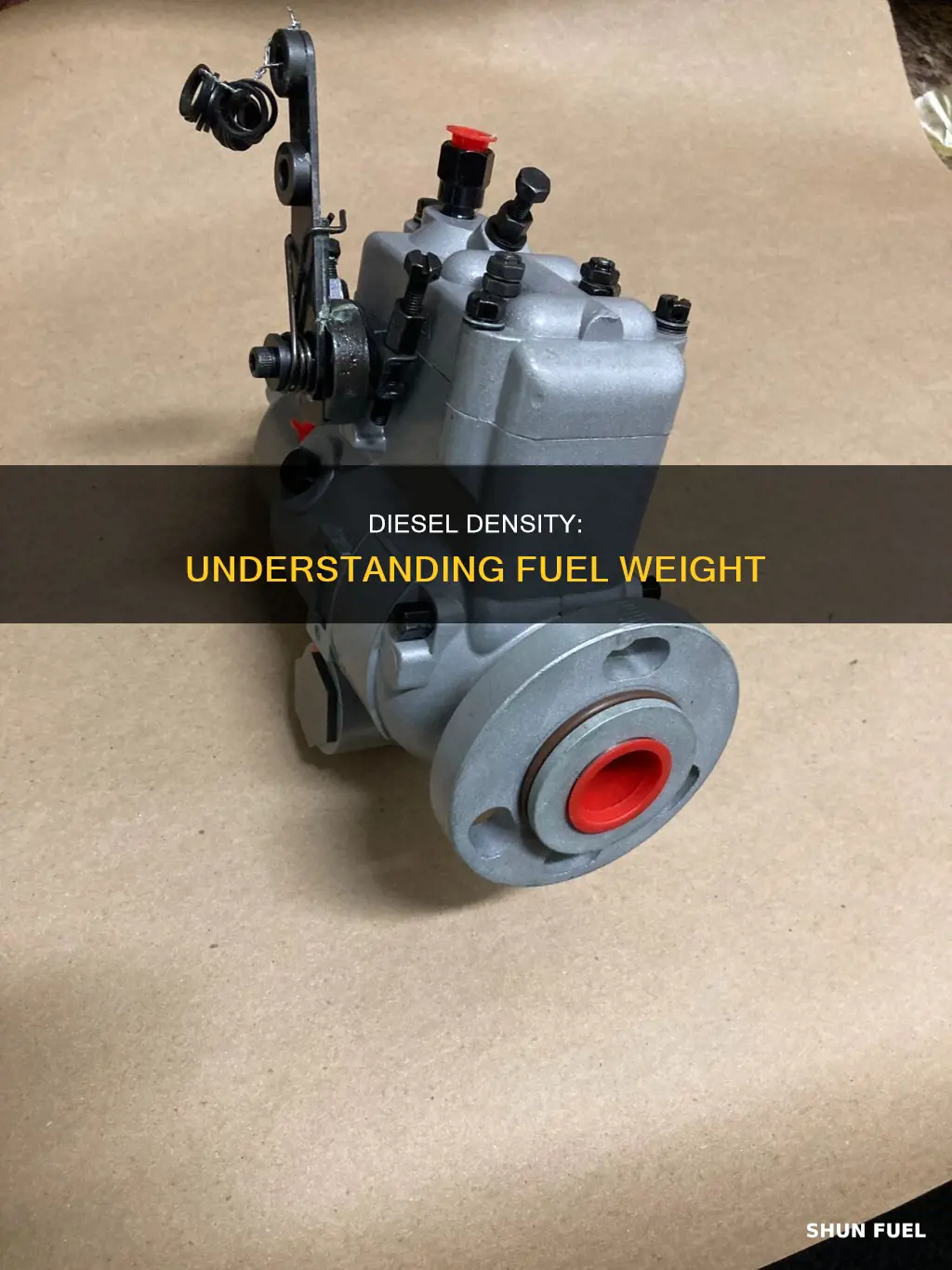 how much does 1 l of diesel fuel weigh