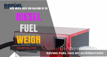 Weight of 100 Gallons of 2D Diesel Fuel: How Much?