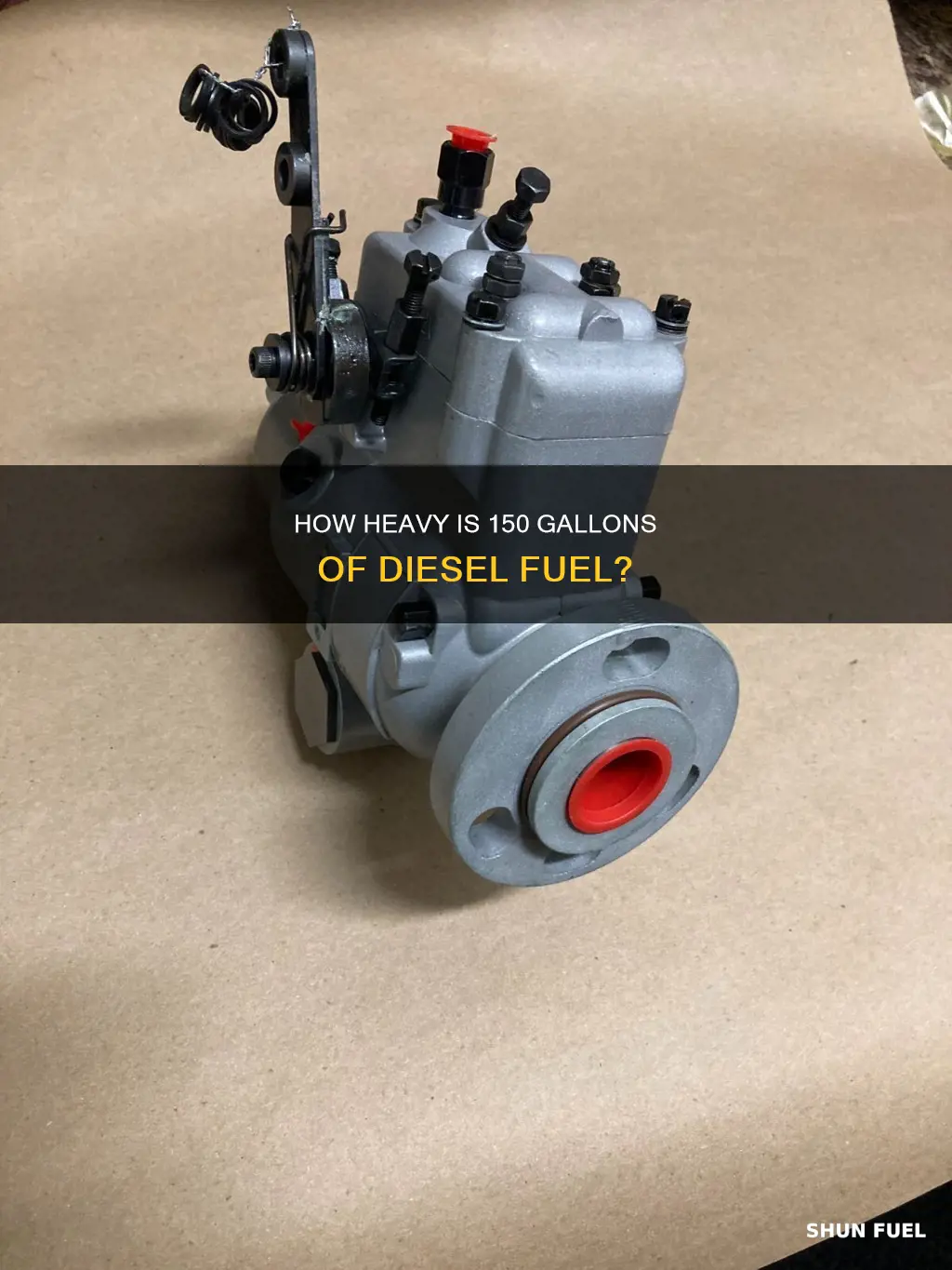 how much does 150 gallons of diesel fuel way