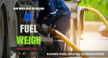The Weight of 30 Gallons of Fuel: How Much?