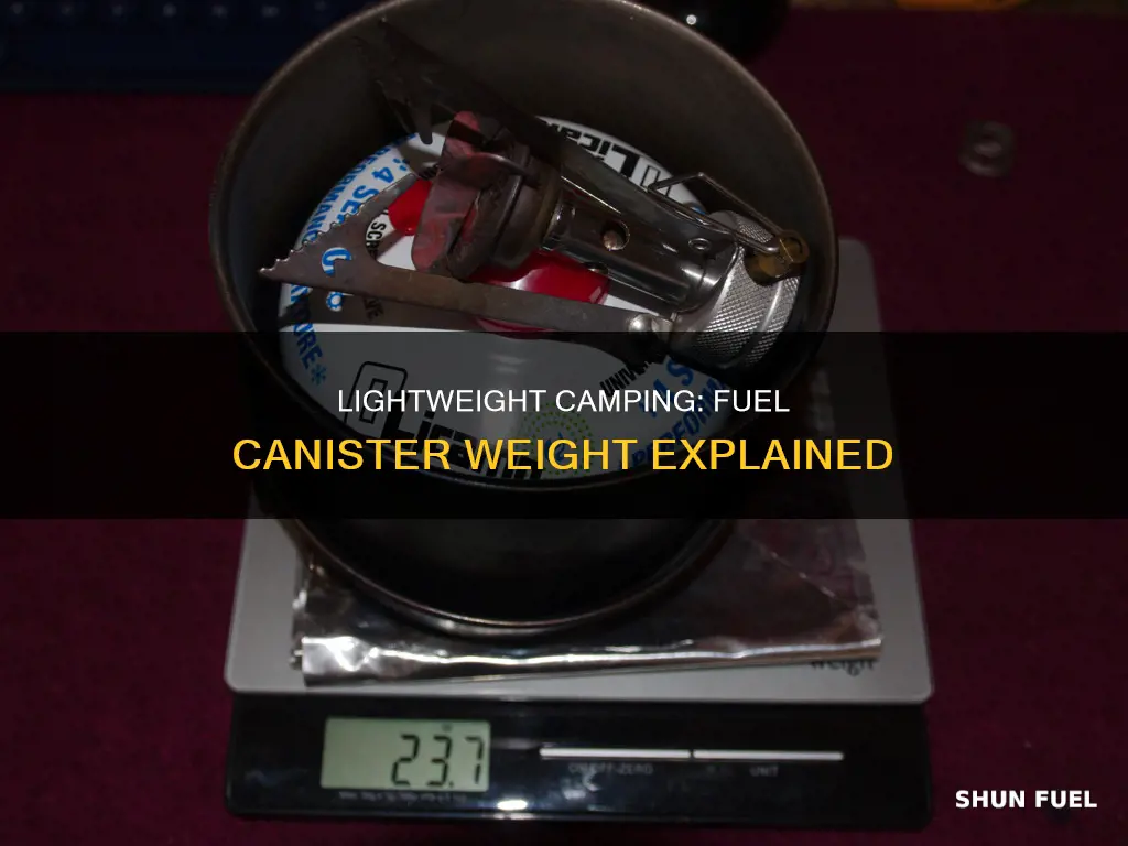 how much does a 4 ounce fuel canister weight