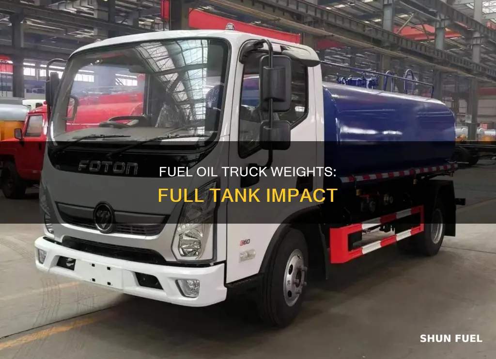 how much does a fuel oil truck weigh full