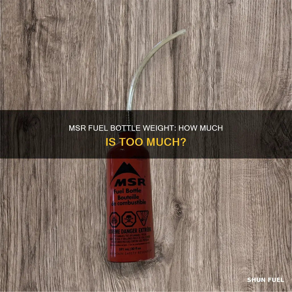 how much does a full msr fuel bottle weight