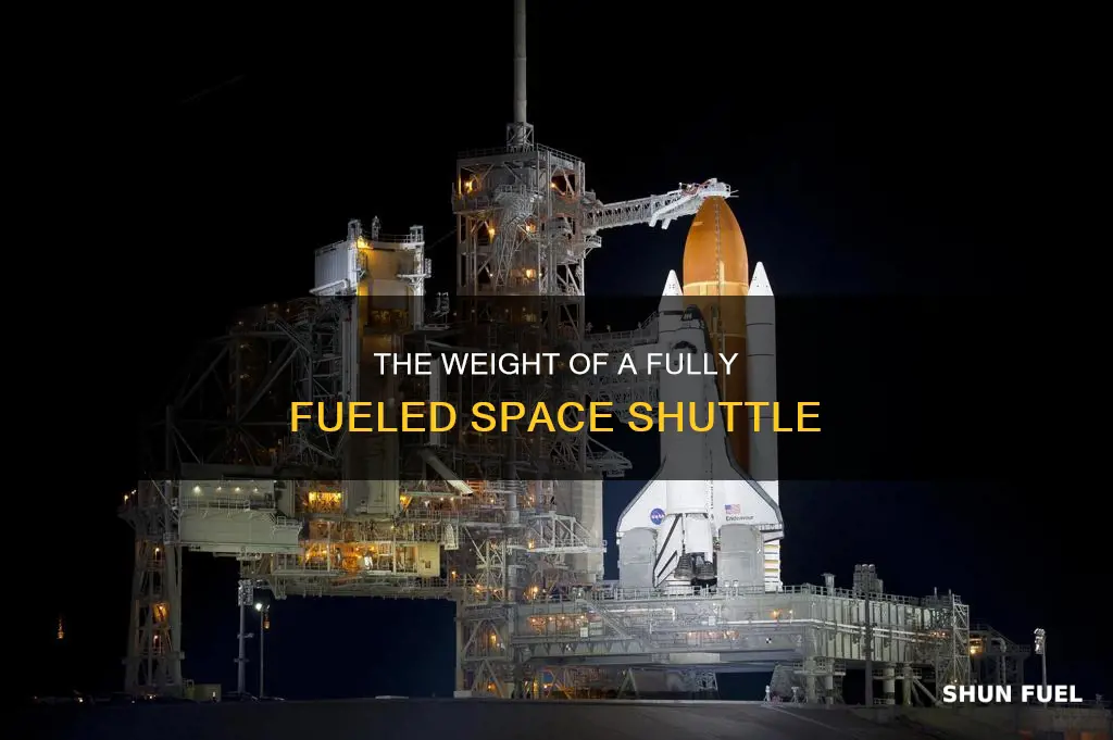 how much does a fully fueled space shuttle weigh